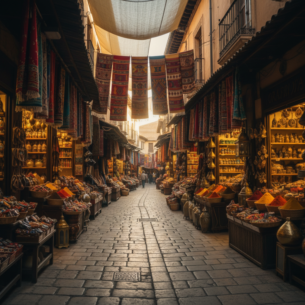 Moorish souk alleyway